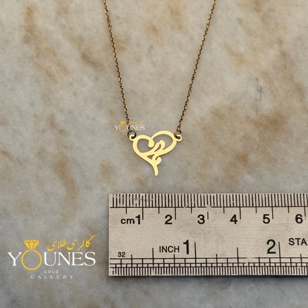 گردنبند طلا مادر قلبی مرواریدی